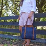 Leather Convertible Tote Bag